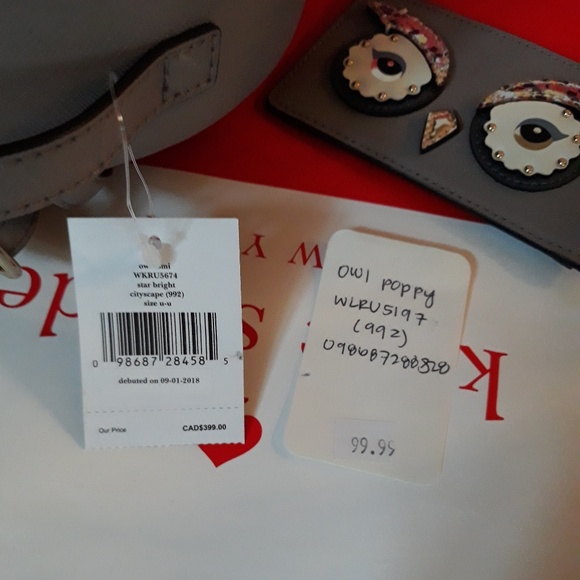 Kate Spade OWL back pack w/ wallet keychain set - Picture 7 of 7